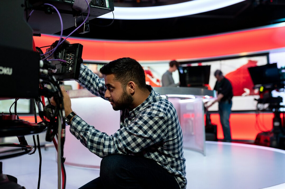 modern tv studio