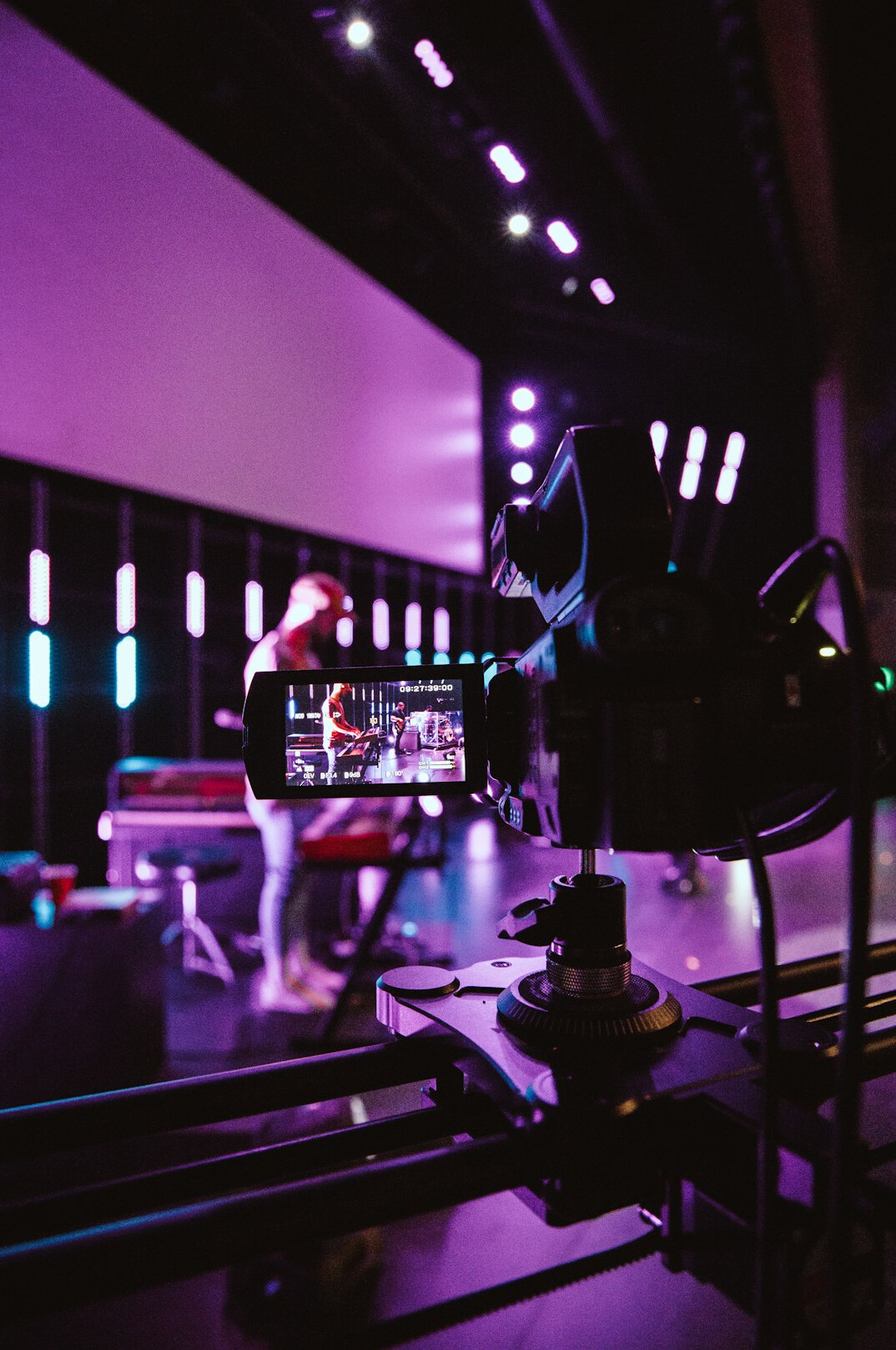 futuristic broadcasting studio